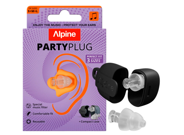 Alpine PartyPlug Earplugs, Transparent Alpine PartyPlug Earplugs, Transparent